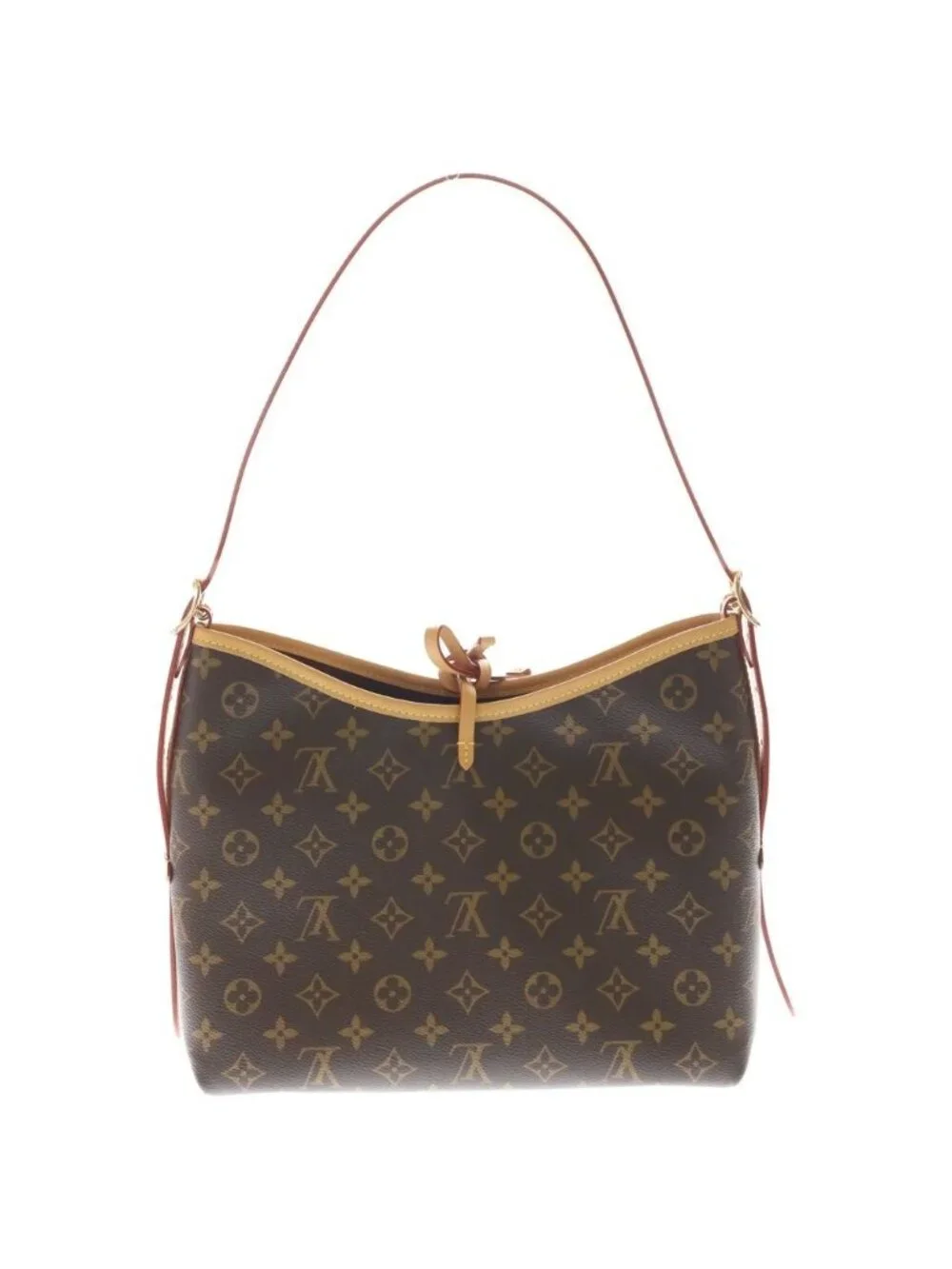 Louis Vuitton Monogram Carryall NM PM Leather Shoulder Bag Brown